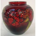 A Walter Moorcroft pottery Ginger Jar body of typical form, tube-line decorated with irises and