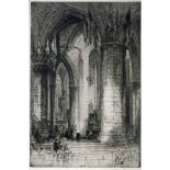 Hedley Fitton (1859-1929) St Giles Edinburgh, etching, pencil signed in the margin, published 1916