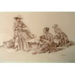 After Sir William Russell Flint (1880-1969) Three Idlers, lithograph, signed in pencil, with