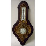 A French 19th century ormolu Barometer signed F Barbedienne, of typical form with mercury