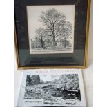 Alfred Wainwright (1907-1991), The Maypole Green Long Preston, signed pen and ink drawing 18cm by