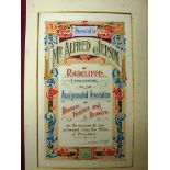 Textile History, a leather bound hand decorated Presentation Testimonial volume, presented to Mr
