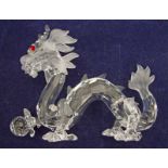 A Swarovski crystal Collectors Society model 1997, Fabulous Creatures, The Dragon, with box and