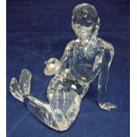 A Swarovski crystal model, Mermaid holding a Pearl, with box