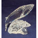 A Swarovski lead crystal Collectors Society model 1992 edition, Care for Me - The Whales, in