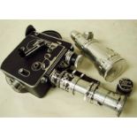 A Paillard Bolex cine camera, H16 Reflex, Swiss made with a Pizar DV 1:1,5 f=25mm lens a YVAR 1:2,