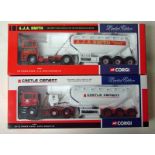 Corgi 74903 ERF EC Powder Tanker, Castle Cement Ltd and 74902 ERF Powder Tanker A.J.A Smith