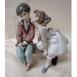 A Lladro Collectors Society porcelain figural group, Ten and Growing, number 7635 discontinued 1995,