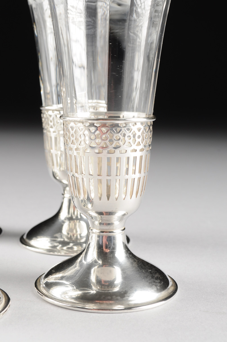 A GROUP OF SIX AMERICAN RETICULATED STERLING SILVER ITEMS, CIRCA 1910, comprising a Frank Whiting - Image 3 of 11