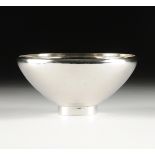 A GEORG JENSEN, INC. STERLING SILVER BOWL, COPENHAGEN, DENMARK, CIRCA 1933-1944, of conical shape