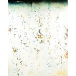 PAUL WALDEN (American/Texas 20th Century) A PAINTING, "Abstract White," oil on canvas. 58" x 45"