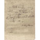 A REPUBLIC OF TEXAS MILITARY PAY CERTIFICATE, DATED HOUSTON, MAY 8TH, 1837, to G. Van Norman for