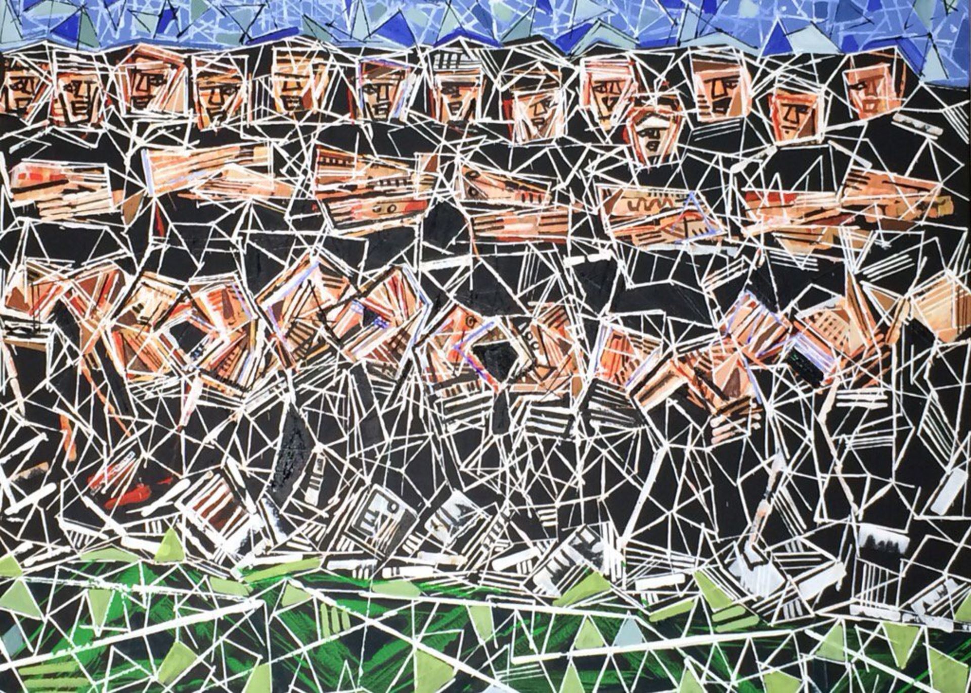 Renowned artist Ben Mosley original ‘The Haka’ painting to mark the ‘All Black’s’ winning RWC 2015