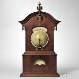 Timby Walnut "Solar Timepiece" or Globe Clock, Saratoga Springs, New York, c. 1865, the scroll-top