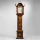 Pennsylvania Walnut Inlaid Tall Clock, Attributed to John Albert, Adams County, Pennsylvania, c.