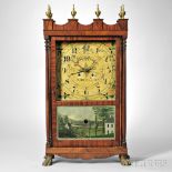 Samuel S. Grosch Mahogany Shelf Clock, Marietta, Pennsylvania, c. 1820, with four freestanding