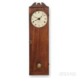 Elnathan Taber Mahogany Coffin Clock, Roxbury, Massachusetts, c. 1810, the dovetailed case with
