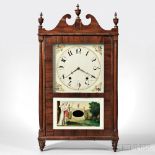 Pennsylvania Pillar and Scroll Clock, Allentown, Pennsylvania, c. 1830, the mahogany case with heavy