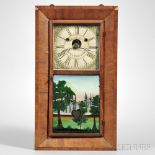 Silas B. Terry Bevel Case Shelf Clock, Terryville, Connecticut, c. 1840, mahogany case with door