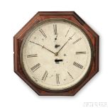 S.B. Terry Eight-day Torsion Octagon Wall Clock, Terryville, Connecticut, c. 1853, rosewood veneered