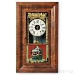 Hills, Goodrich & Co. Ogee Shelf Clock, Plainville, Connecticut, c. 1850, mahogany veneered case,