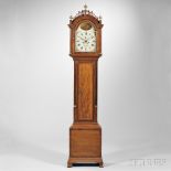 Aaron Willard Mahogany Tall Clock, Boston, Massachusetts, c. 1790, the fret-top case with brass
