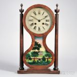 Joseph Ives Hour Glass "Wagon Spring" Clock, Plainville/Farmington, Connecticut, c. 1839-41, the