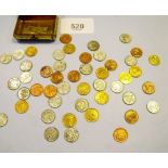 A set of miniature Victorian coinage by Lauer of Nurnberg in original tin from the 1880's