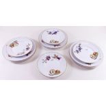 Six Royal Worcester Evesham large and five small side dishes