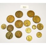 A collection of Victoria copper/bronze including Half Farthing 1844, Farthings 1846, 47, 54 and