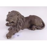 A Chinese pottery lion