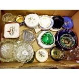 A collection of china and glass ashtrays - including Shelley, Grays, Murano etc.