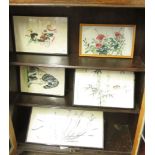 A group of six assorted Chinese watercolour pictures