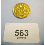 A gold sovereign, Victoria 1889 Jubilee Bust - Condition: Fair