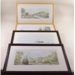 Norman J Williams - Four limited edition prints - Chepstow, Tiverton etc and Reno Gardiner limited