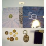 A miscellaneous lot including Royal Mint commemorative issue of D-Day 50th anniversary, Cutty Sark