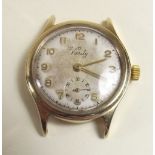 A 9 carat gold cased gents Verity wristwatch - in working order