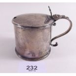 A Georgian silver mustard with liner, 4ozs - 1786 London
