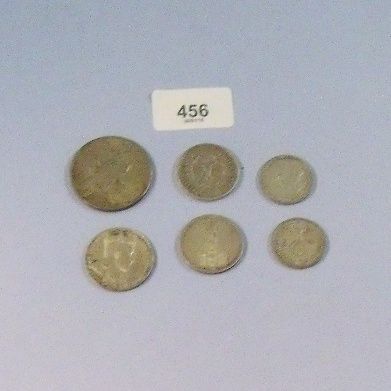 Miscellaneous group of coins/tokens including 1922 peace dollar, German marks 5 x 1933, 2 Nazi