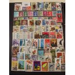 Stamps - World on Hagner type paper together with bundle loose with Mint GB noted
