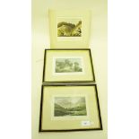 Two engravings of Hay and Rhyder and an unframed print - The Source of the Wye after E. Pugh