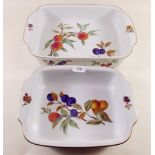 One small and one large Royal Worcester Evesham lasagne dish