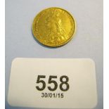 A gold sovereign, Victoria 1888 Jubilee Bust - Condition: Fair