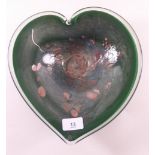 A Murano heart shaped dish