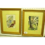 A pair of Winnie the Pooh framed prints