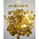 A tray of British coinage pre-decimal and decimal including halfpennies, pennies, sixpences,