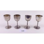 Four silver liqueur glasses - Birmingham 1913 - 71g