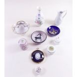 A group of porcelain decorative items