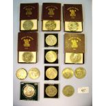 Five Festival of Britain coins in presentation packs plus various commemorative coins