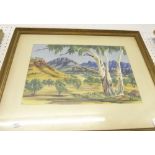 Benjamin Landara - watercolour Australian landscape, 24 x 34cm